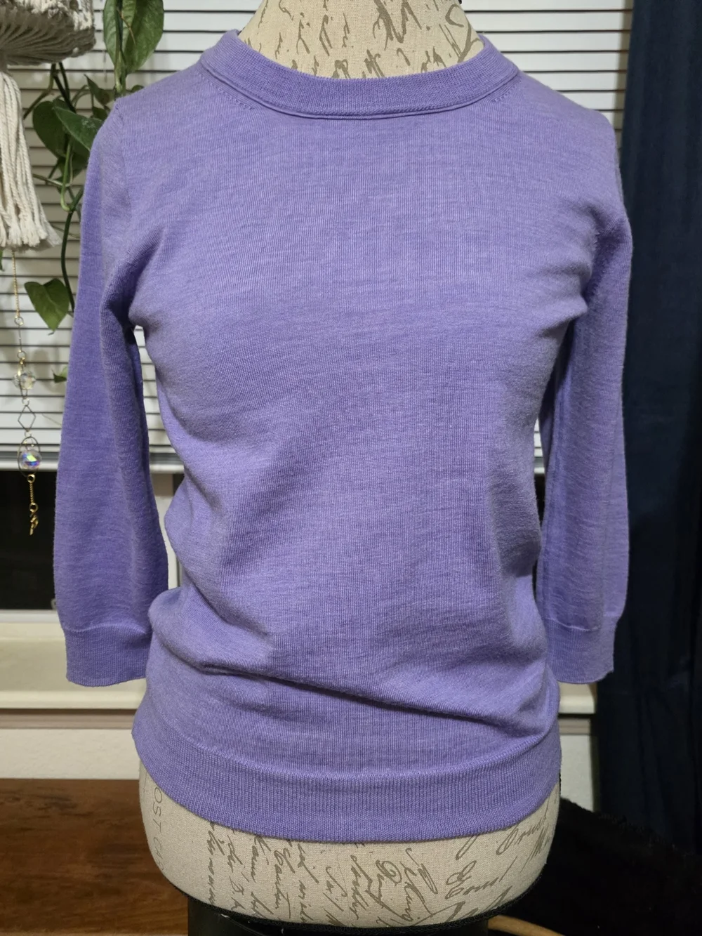 J. Crew Lavender Crewneck Merino Wool Sweater